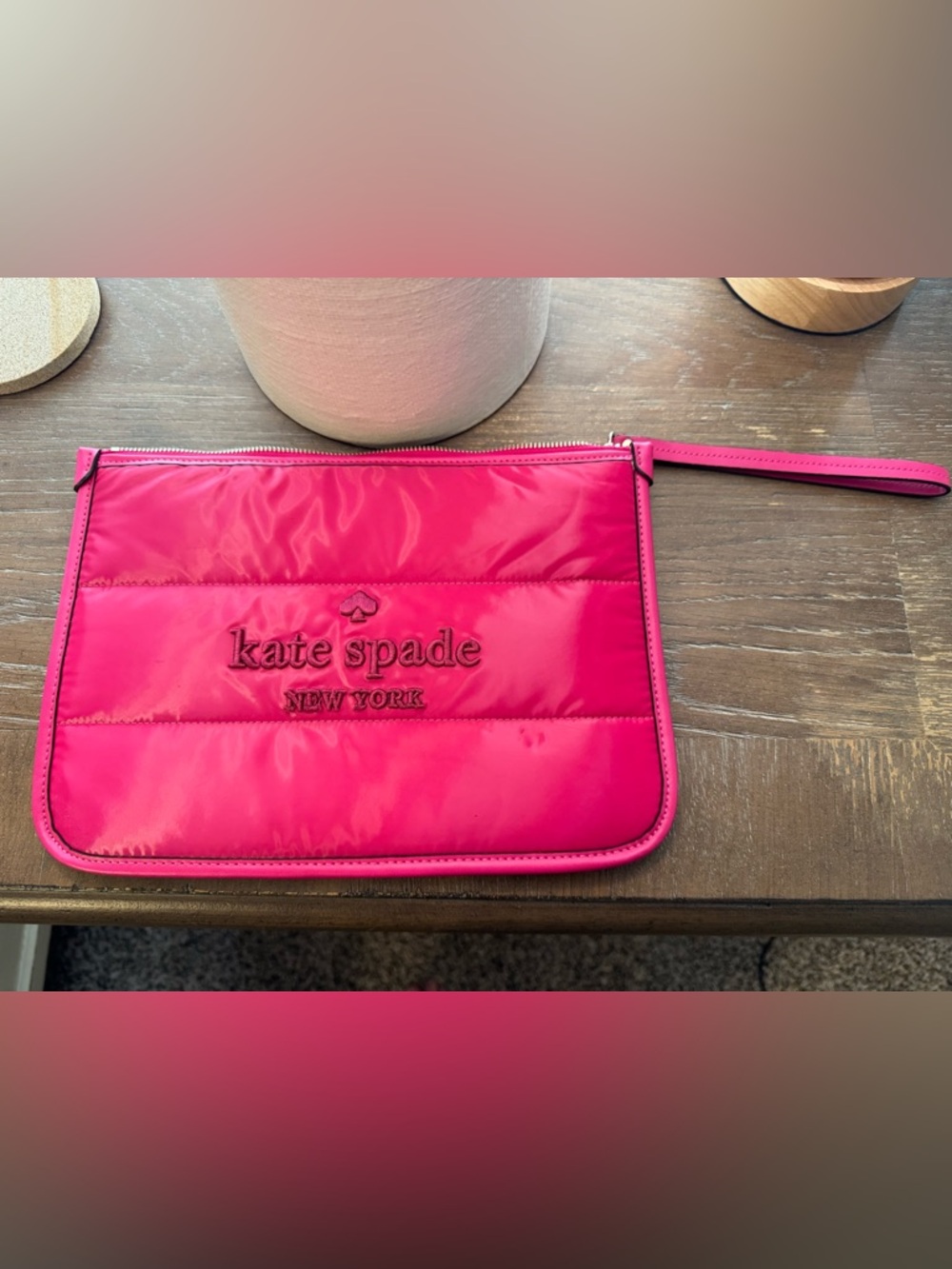 kate spade Pink Zip Pouch Wristlet